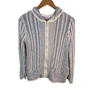 Soft Surroundings Bohemian Knit Zip Up Hoodie